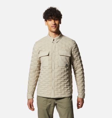 Men's Stretchdown Light Shacket, Color: Badlands