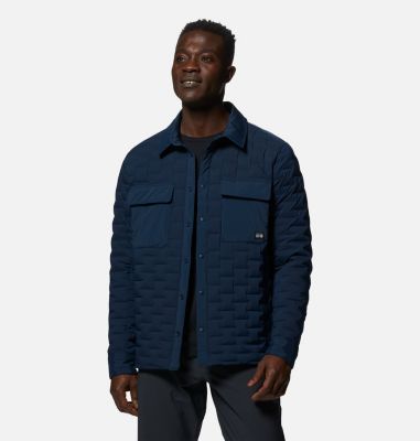 Men's Stretchdown Light Shacket, Color: Hardwear Navy