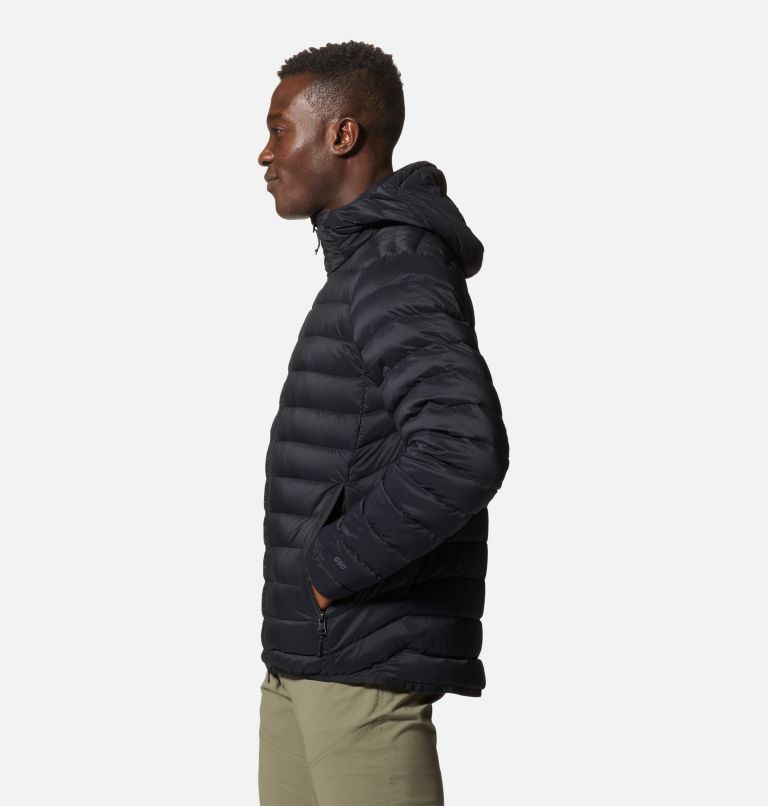 Manteau matelassé à capuchon avec fermeture éclair Deloro Homme, Color: Black, image 3