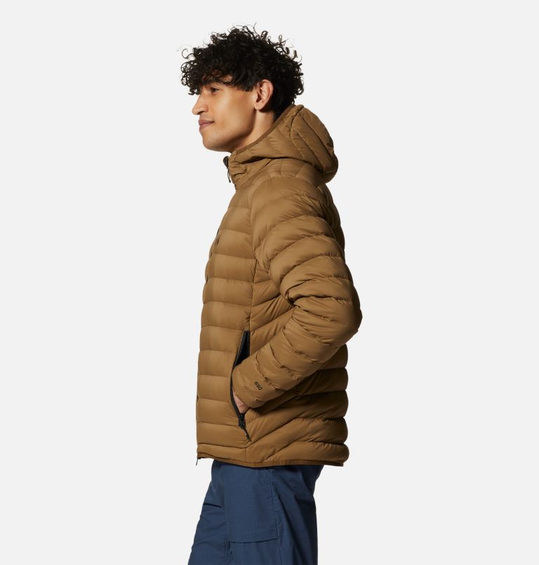 Manteau matelassé à capuchon avec fermeture éclair Deloro Homme, Color: Corozo Nut, image 3