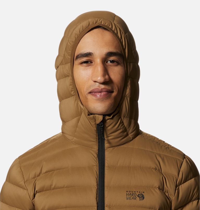Manteau matelassé à capuchon avec fermeture éclair Deloro Homme, Color: Corozo Nut, image 4