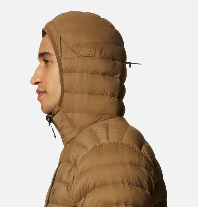 Manteau matelassé à capuchon avec fermeture éclair Deloro Homme, Color: Corozo Nut, image 5