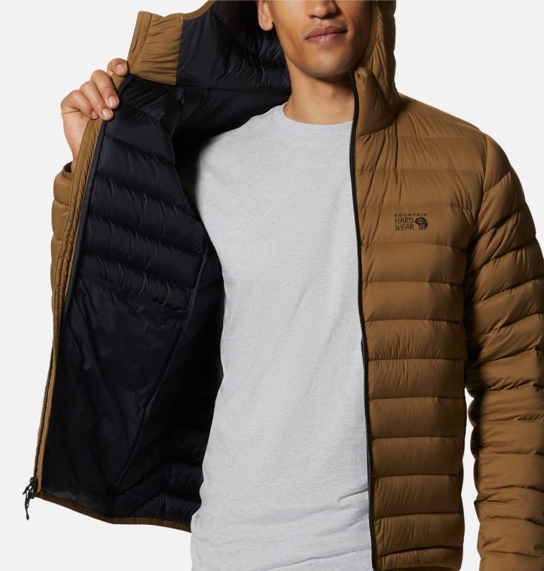 Manteau matelassé à capuchon avec fermeture éclair Deloro Homme, Color: Corozo Nut, image 7
