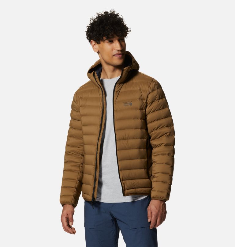 Manteau matelassé à capuchon avec fermeture éclair Deloro Homme, Color: Corozo Nut, image 8