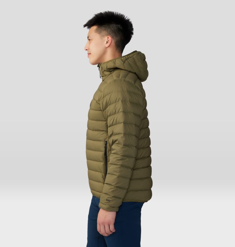 Manteau matelassé à capuchon avec fermeture éclair Deloro Homme, Color: Combat Green, image 3