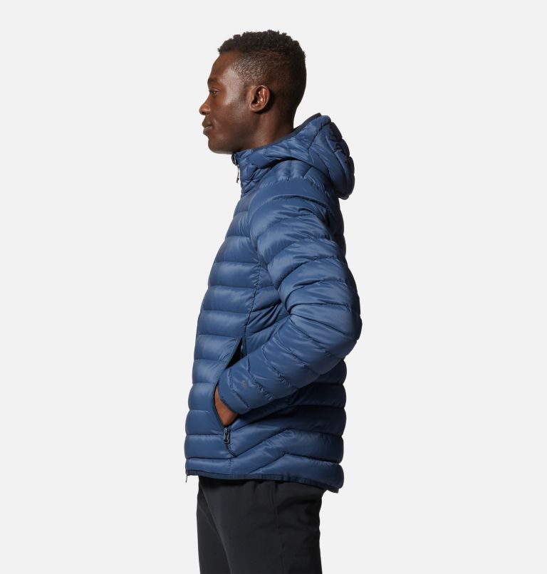 Manteau matelassé à capuchon avec fermeture éclair Deloro Homme, Color: Hardwear Navy, image 3