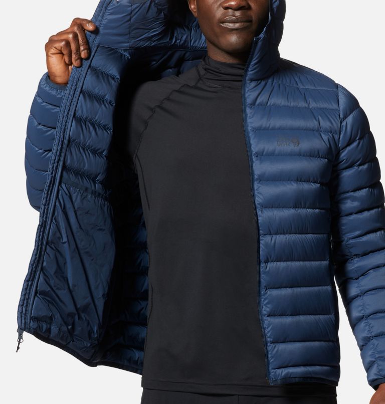 Manteau matelassé à capuchon avec fermeture éclair Deloro Homme, Color: Hardwear Navy, image 7