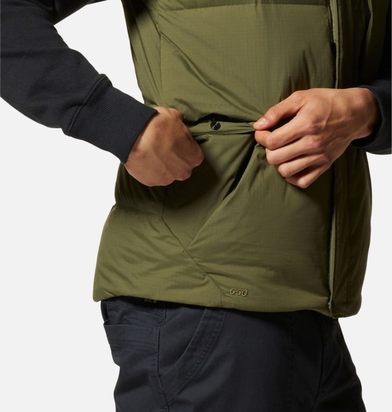 Men's Nevadan Down Vest, Color: Combat Green, image 6