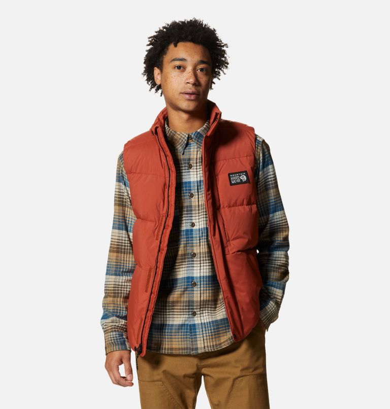 Mens red deals down vest