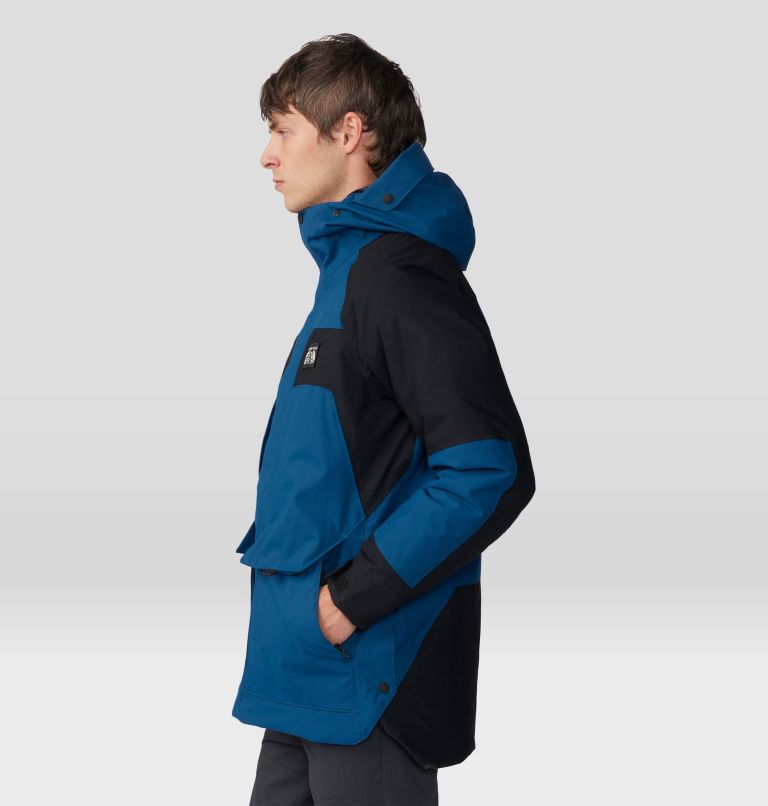 Men's Weather Down Parka, Color: Dark Caspian, Black, image 3