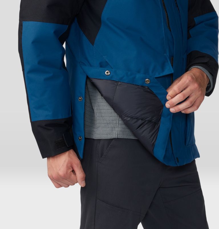 Men's Weather Down Parka, Color: Dark Caspian, Black, image 5