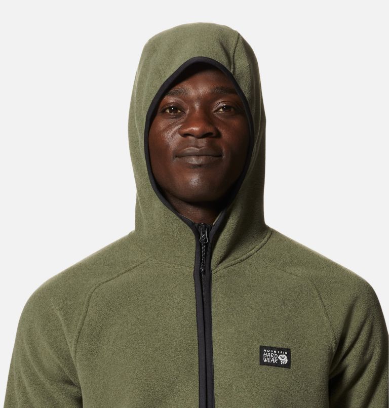 Thumbnail: Polartec® Double Brushed Full Zip Hoody | 347 | L, Color: Surplus Green Heather, image 4