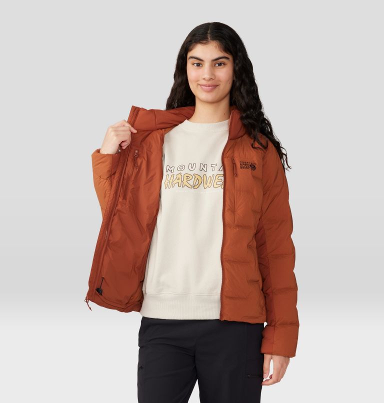 Thumbnail: Women's Stretchdown High-Hip Jacket, Color: Iron Oxide, image 5
