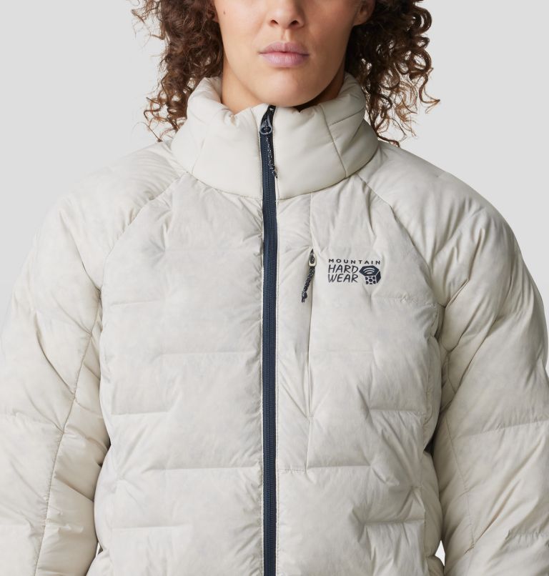 Thumbnail: Women's Stretchdown High-Hip Jacket, Color: Wild Oyster, image 4