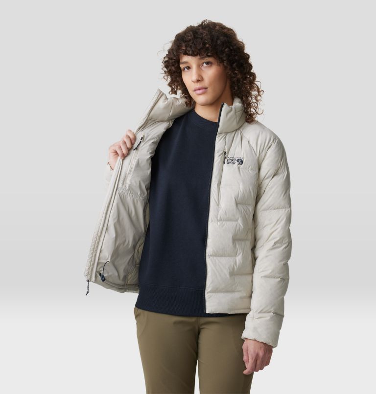 Thumbnail: Women's Stretchdown High-Hip Jacket, Color: Wild Oyster, image 5