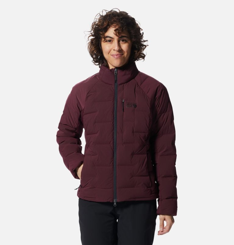 Thumbnail: Women's Stretchdown High-Hip Jacket, Color: Cocoa Red, image 1