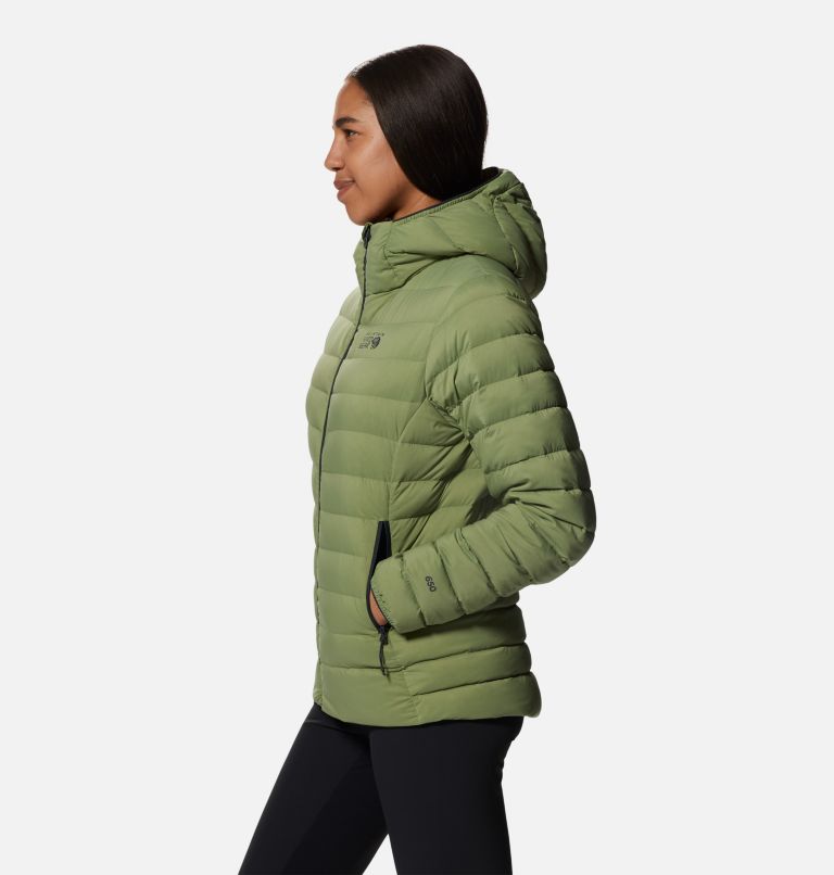 Manteau matelassé à capuchon avec fermeture éclair Deloro Femme, Color: Light Cactus, image 3