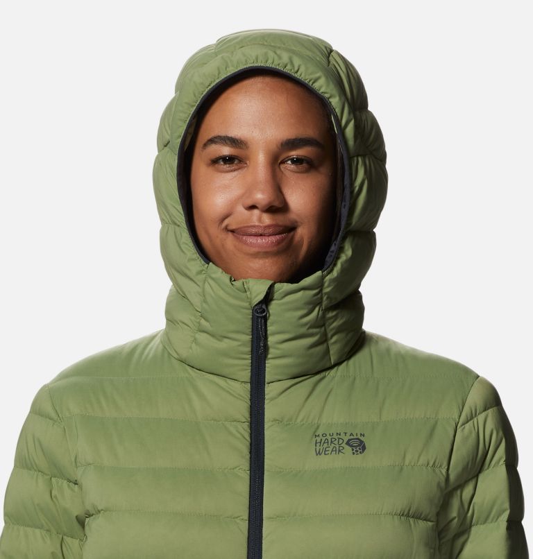 Manteau matelassé à capuchon avec fermeture éclair Deloro Femme, Color: Light Cactus, image 4