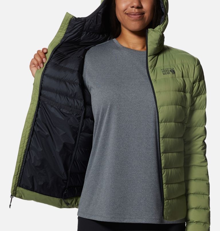 Manteau matelassé à capuchon avec fermeture éclair Deloro Femme, Color: Light Cactus, image 7