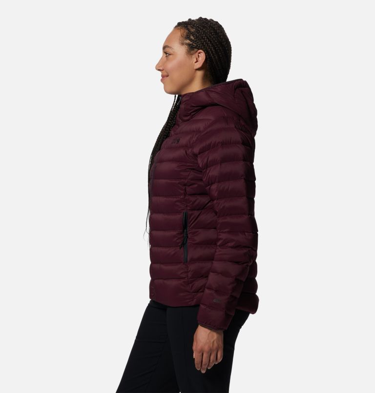 Women's Deloro Down Full Zip Hoody, Color: Cocoa Red, image 3