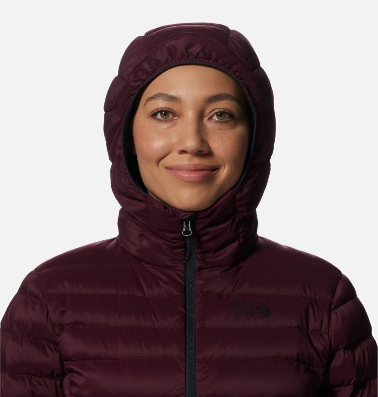Thumbnail: Women's Deloro Down Full Zip Hoody, Color: Cocoa Red, image 4
