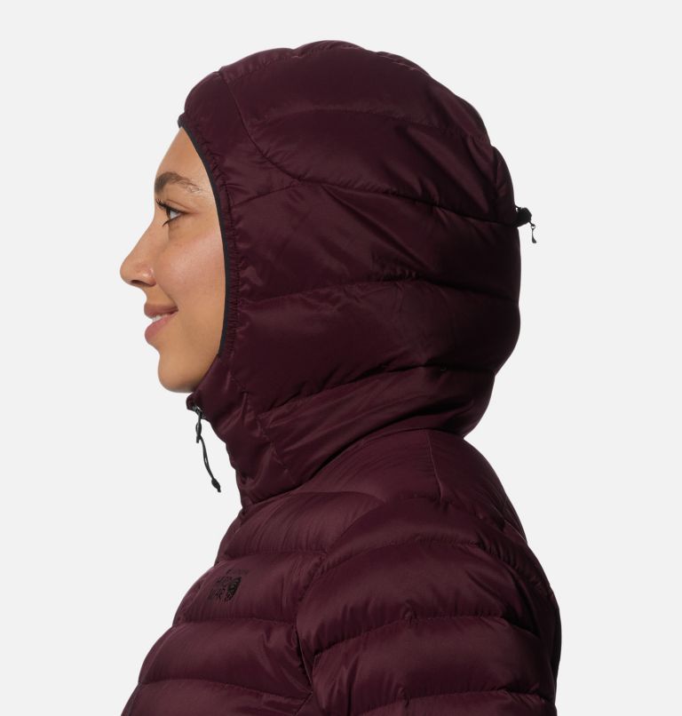 Women's Deloro Down Full Zip Hoody, Color: Cocoa Red, image 6