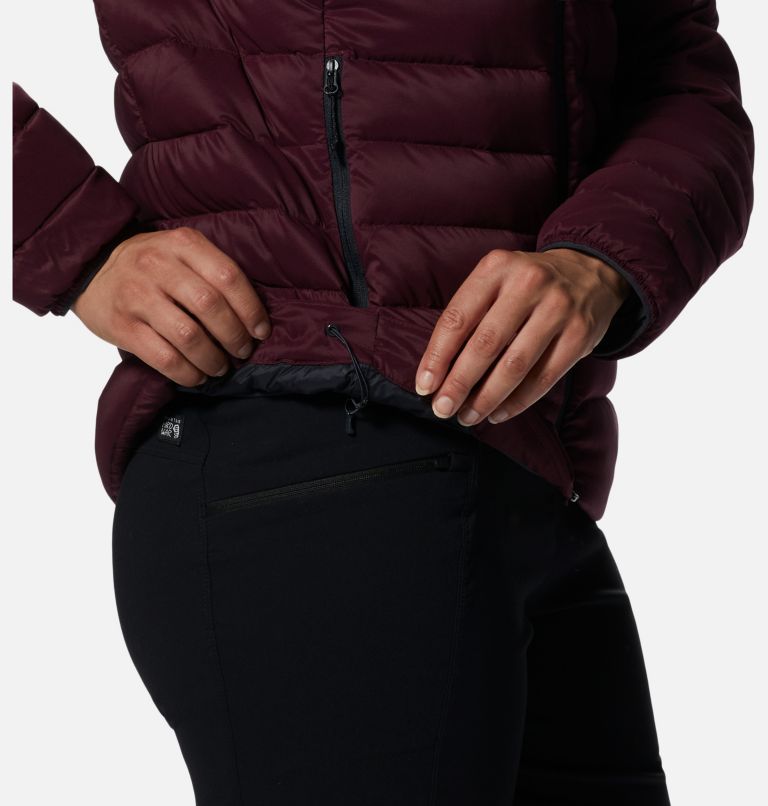 Thumbnail: Deloro Down Full Zip Hoody | 604 | XS, Color: Cocoa Red, image 7
