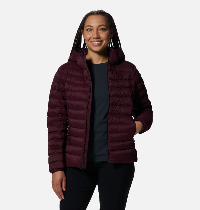 Women's Deloro Down Full Zip Hoody, Color: Cocoa Red, image 10
