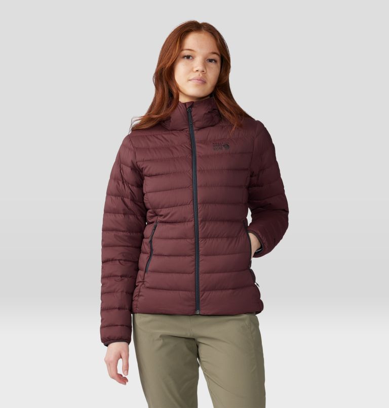 Women's Deloro Down Full Zip Hoody, Color: Washed Raisin, image 1