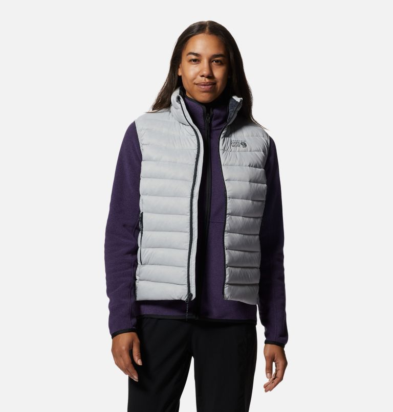 Women's Deloro Down Vest, Color: Glacial, image 1
