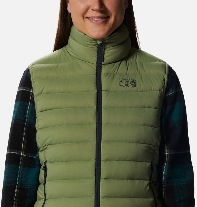 Thumbnail: Women's Deloro Down Vest, Color: Light Cactus, image 4