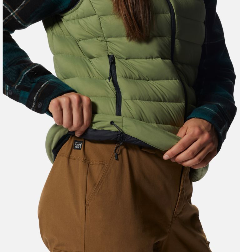 Thumbnail: Women's Deloro Down Vest, Color: Light Cactus, image 5