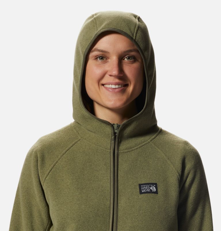 Thumbnail: Women's Polartec® Double Brushed Full Zip Hoody, Color: Stone Green Heather, image 4