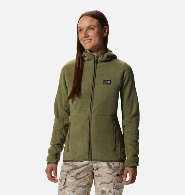 Chandail à capuchon avec fermeture éclair Polartec® Double Brushed Femme, Color: Stone Green Heather, image 1
