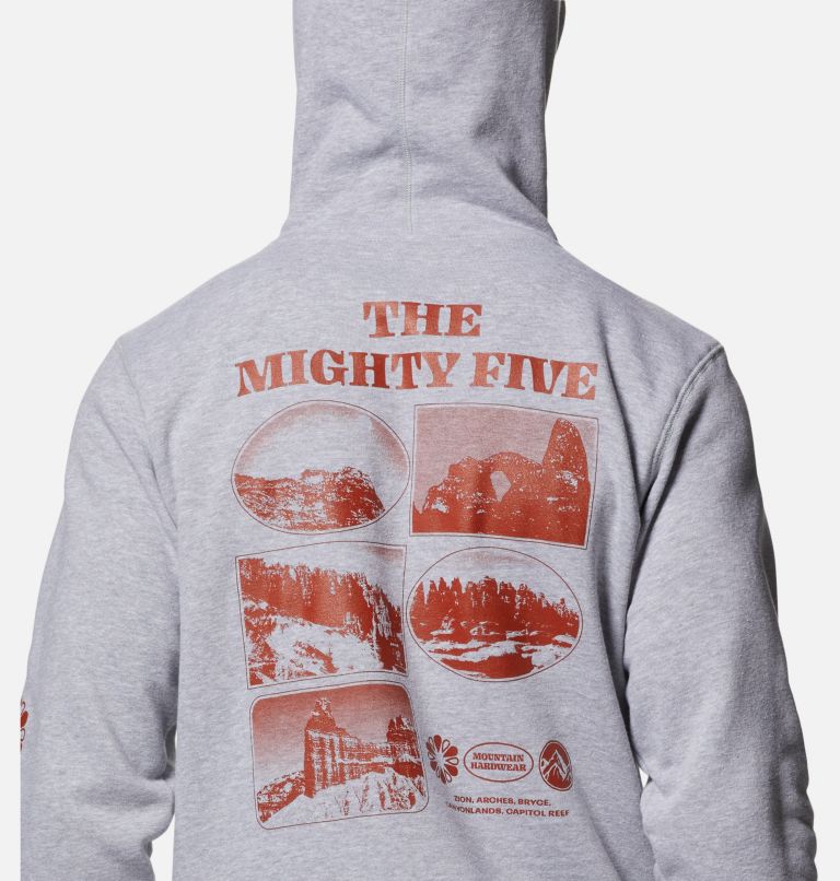 Thumbnail: Men's MHW Mighty Five Pullover Hoody, Color: Hardwear Grey Heather, image 5