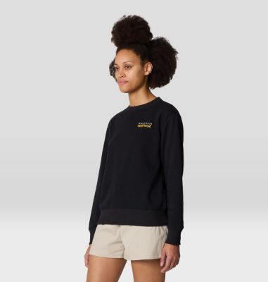 Women's MHW Logo Pullover Crew, Color: Black, image 4