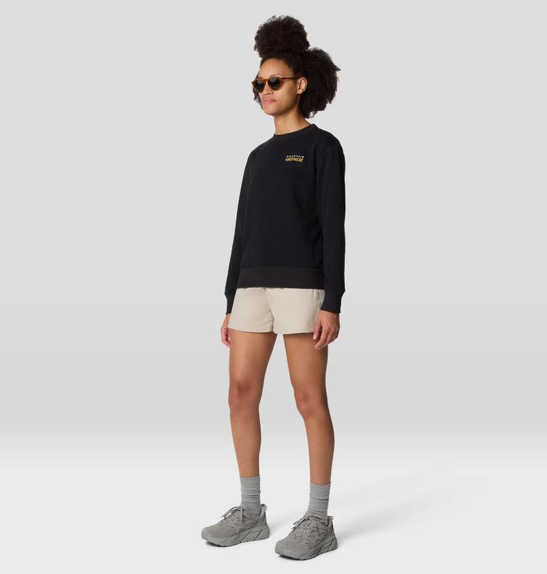 Women's MHW Logo Pullover Crew, Color: Black, image 2