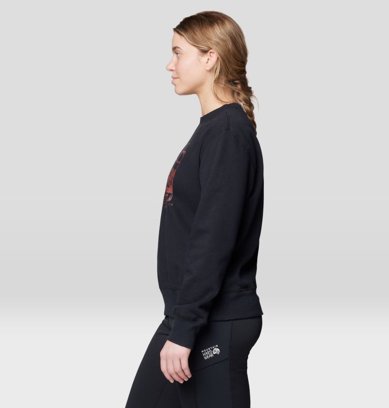 Women's MHW Logo Pullover Crew, Color: Black, image 3