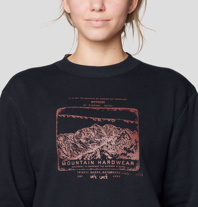 Women's MHW Logo Pullover Crew, Color: Black, image 4
