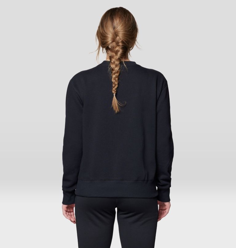 Women's MHW Logo Pullover Crew, Color: Black, image 2