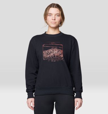 Women's MHW Logo Pullover Crew, Color: Black, image 5