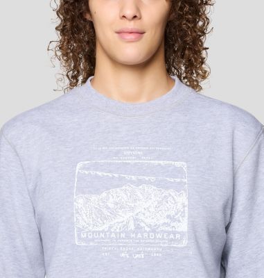 Women's MHW Logo Pullover Crew, Color: Hardwear Grey Heather, image 12