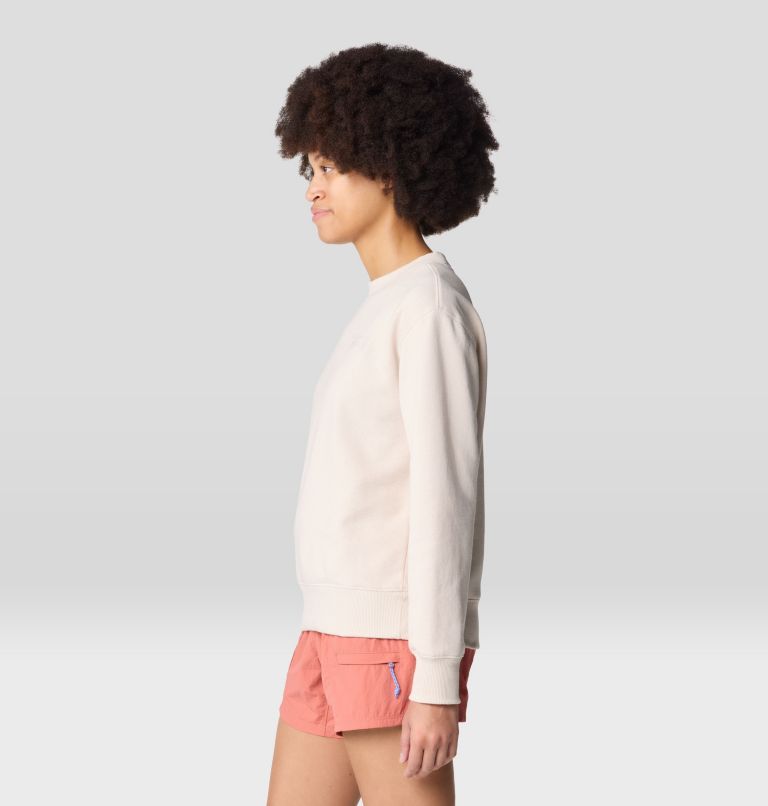 Women's MHW Logo Pullover Crew, Color: Talc, image 3