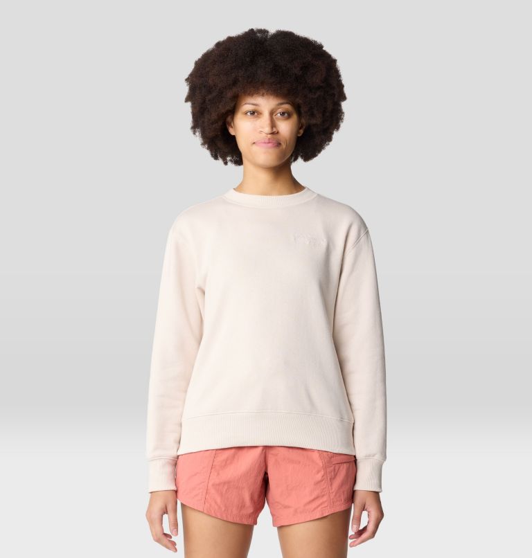 Women's MHW Logo Pullover Crew, Color: Talc, image 1