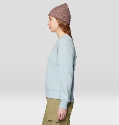 Women's MHW Logo Pullover Crew, Color: Ice Shadow, image 15