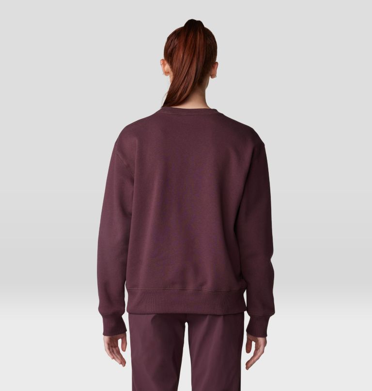 Women's MHW Logo Pullover Crew, Color: Blackberry, image 2