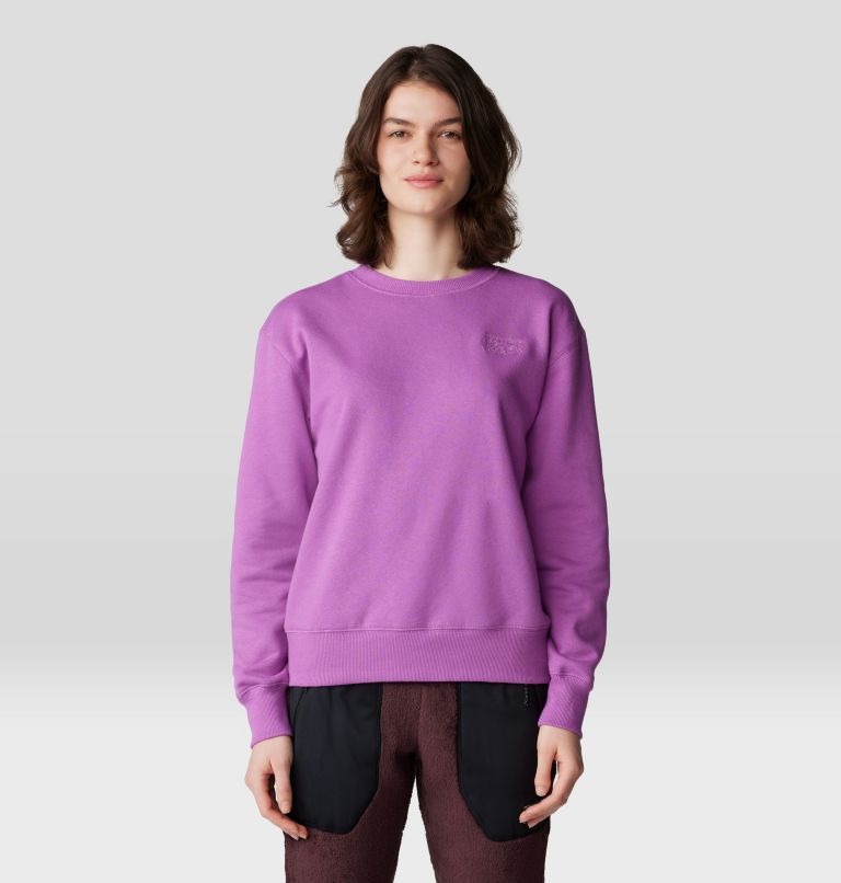 Women's MHW Logo Pullover Crew, Color: Lilac Glow, image 5