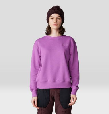 Women's MHW Logo Pullover Crew, Color: Lilac Glow, image 33
