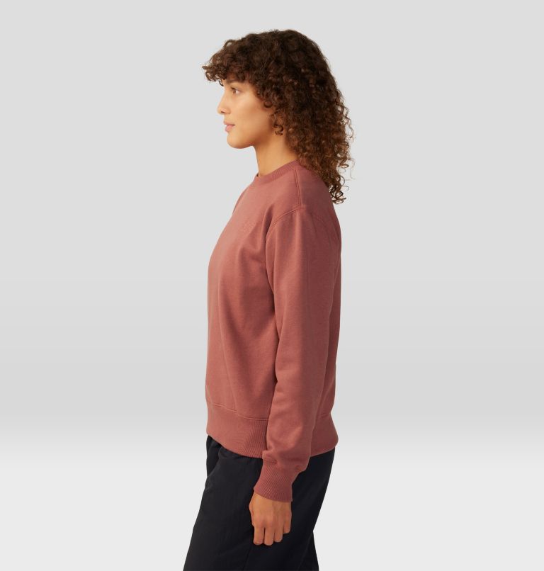 Women's MHW Logo Pullover Crew, Color: Clay Earth, image 3