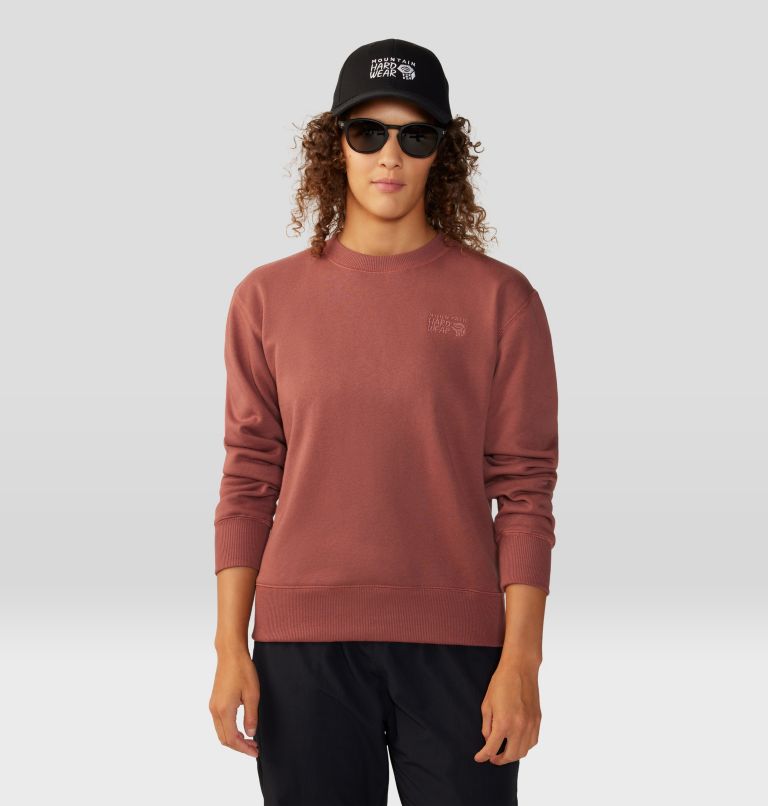 Women's MHW Logo Pullover Crew, Color: Clay Earth, image 5